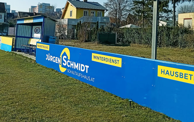 Werbebande Spielfeld