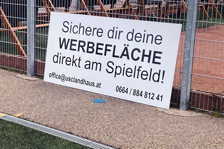Werbetafeln Beschilderung